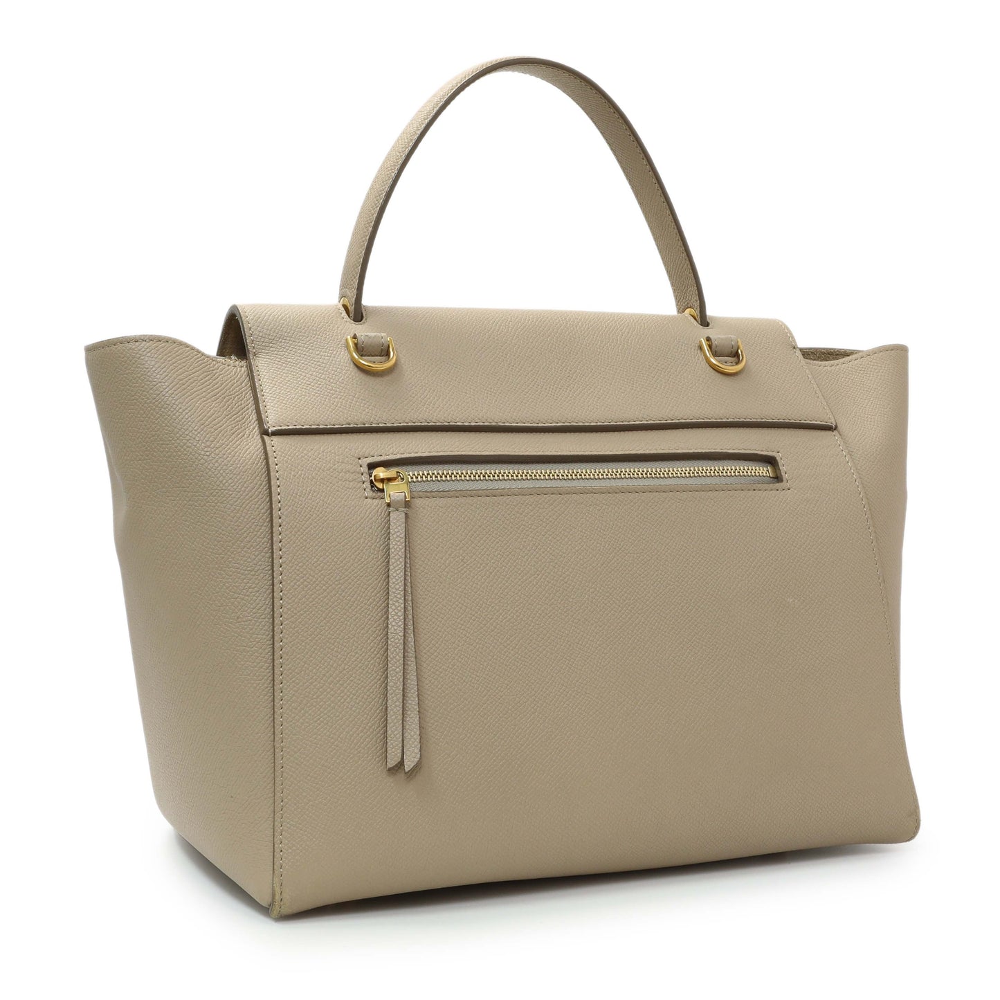 Exclusive Celine Taupe Grained Calfskin Mini Belt Bag — Side View