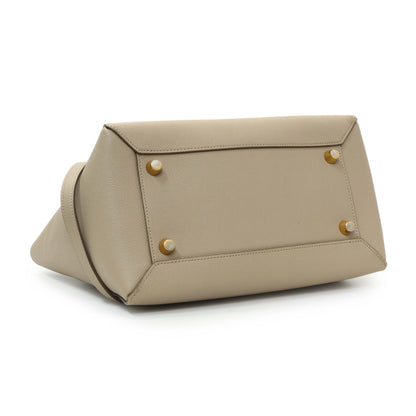 Exclusive Celine Taupe Grained Calfskin Mini Belt Bag — Back View