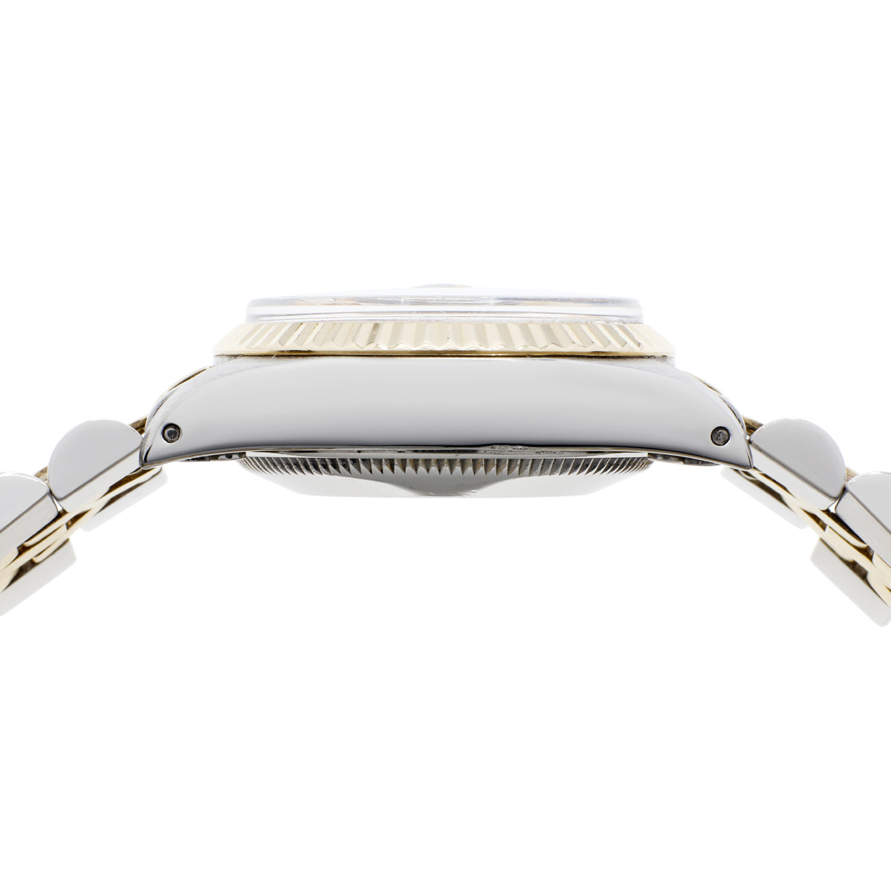 Exclusive Rolex Stainless Steel 18K Yellow Gold Oyster Perpetual Lady Date 6917 — Back View