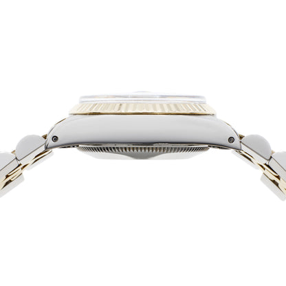 Exclusive Rolex Stainless Steel 18K Yellow Gold Oyster Perpetual Lady Date 6917 — Back View
