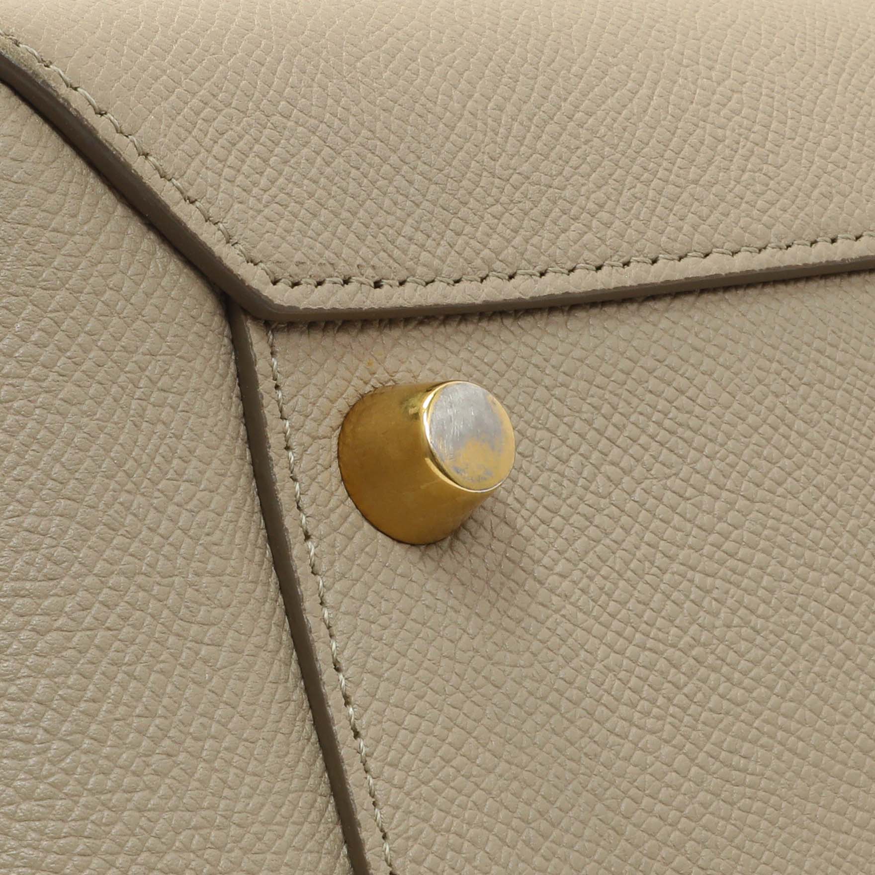 Exclusive Celine Taupe Grained Calfskin Mini Belt Bag — Alternate View 12