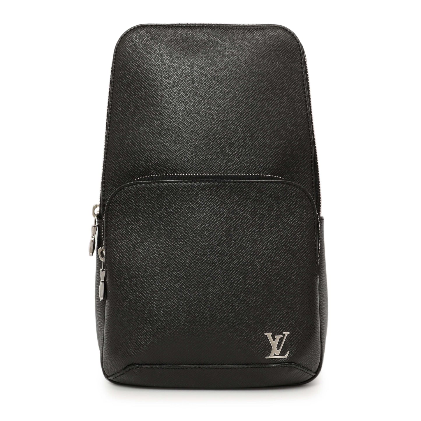 Exclusive Louis Vuitton Black Taiga Avenue Sling — Front View