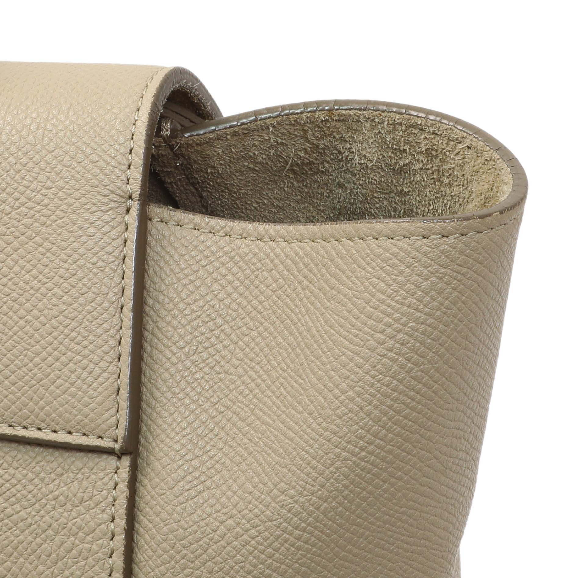 Exclusive Celine Taupe Grained Calfskin Mini Belt Bag — Alternate View 14