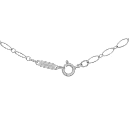 Exclusive Tiffany & Co. 18K White Gold Diamond 1.5" Crown Key Pendant — Back View