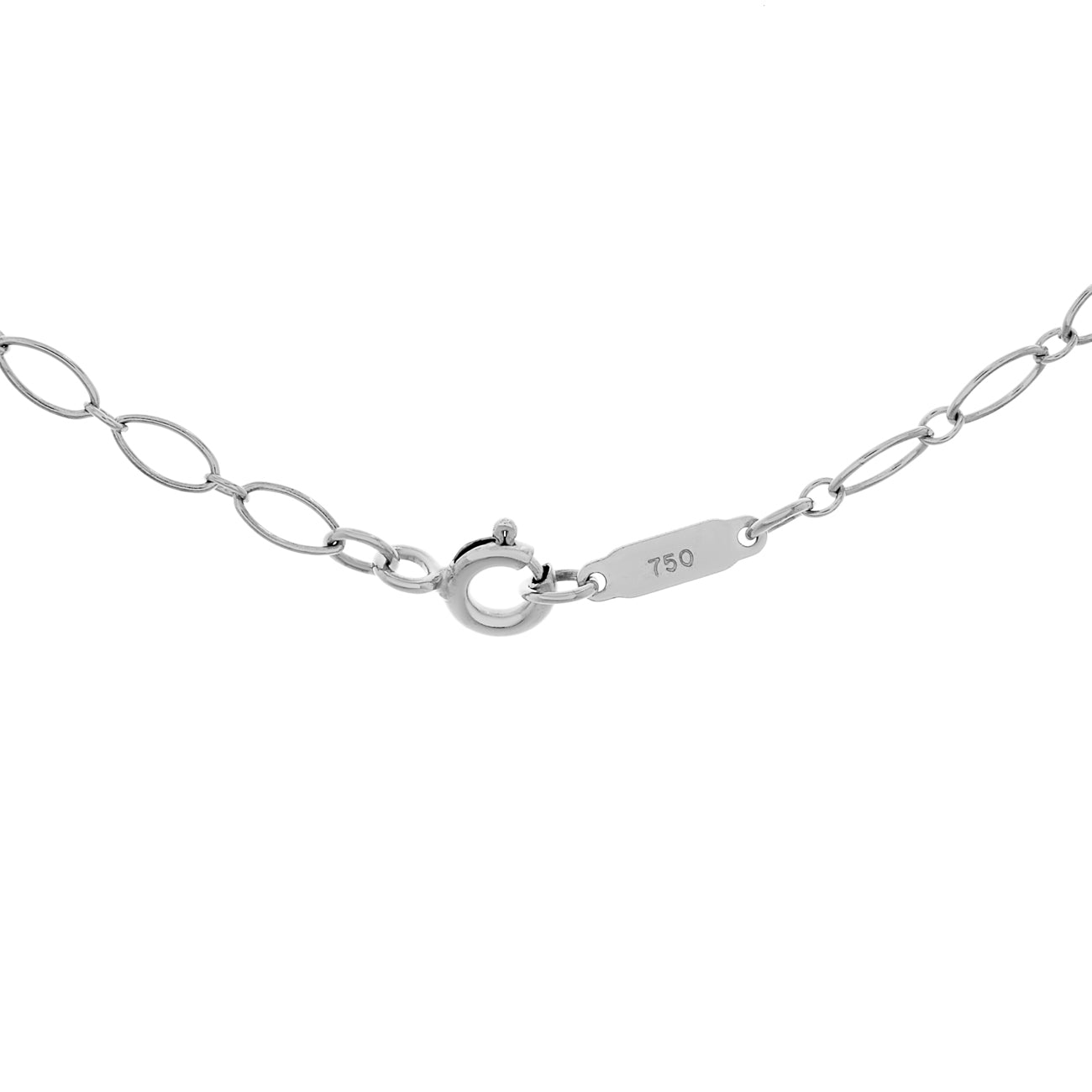 Exclusive Tiffany & Co. 18K White Gold Diamond 1.5" Crown Key Pendant — Top View