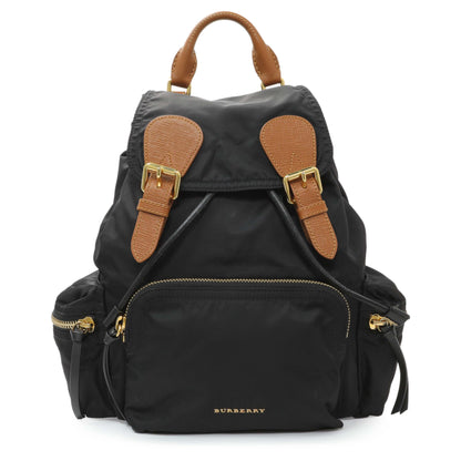 Exclusive Burberry Black Nylon Medium Rucksack — Front View