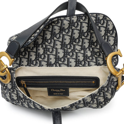 Exclusive Christian Dior Oblique Saddle Bag — Top View