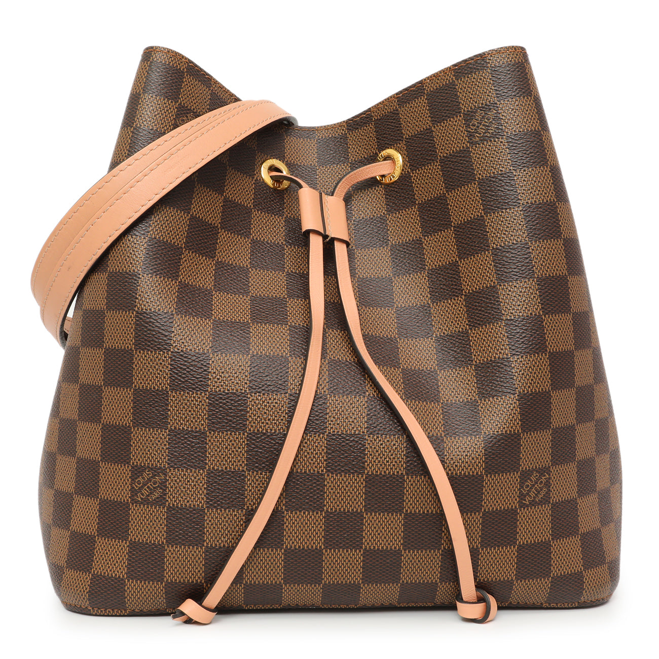 Exclusive Louis Vuitton Damier Ebene Venus Pink Neonoe MM — Front View