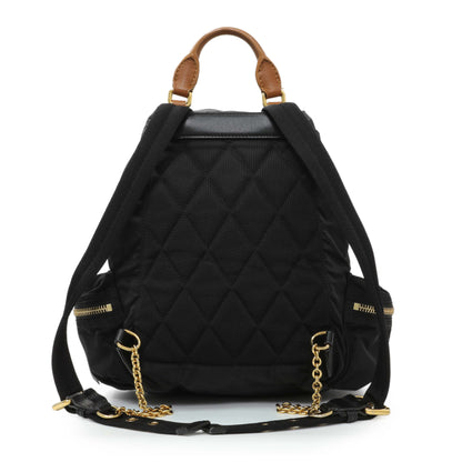 Exclusive Burberry Black Nylon Medium Rucksack — Side View