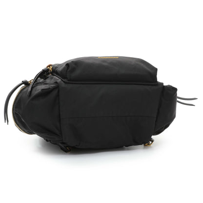 Exclusive Burberry Black Nylon Medium Rucksack — Back View