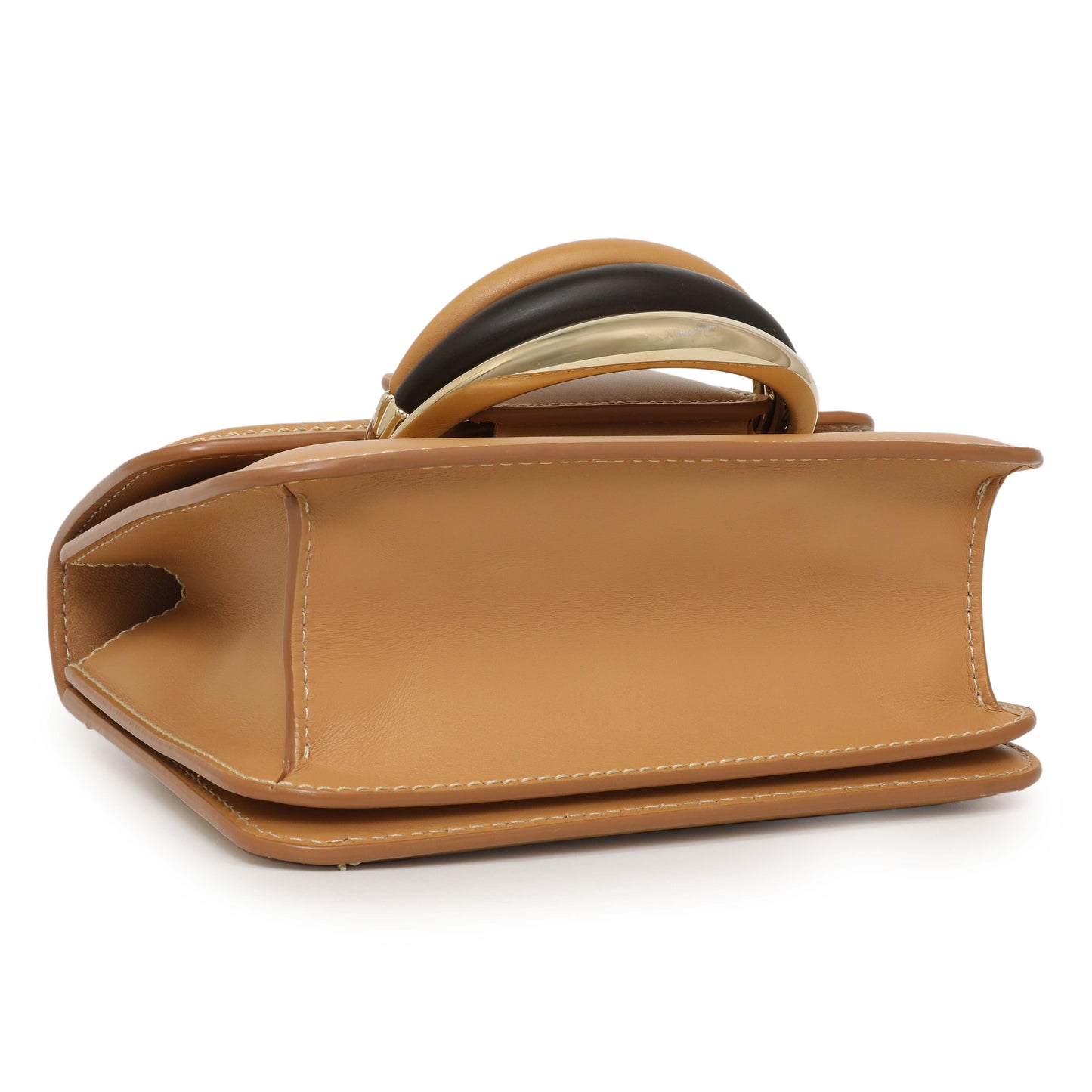 Exclusive Chloe Light Brown Calfskin Kattie Crossbody — Back View