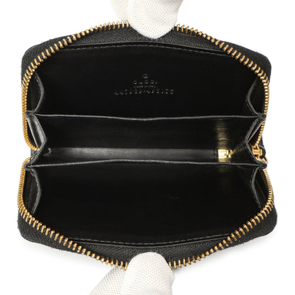 Exclusive Gucci Black Guccissima Zip Around Card Case — Alternate View 8