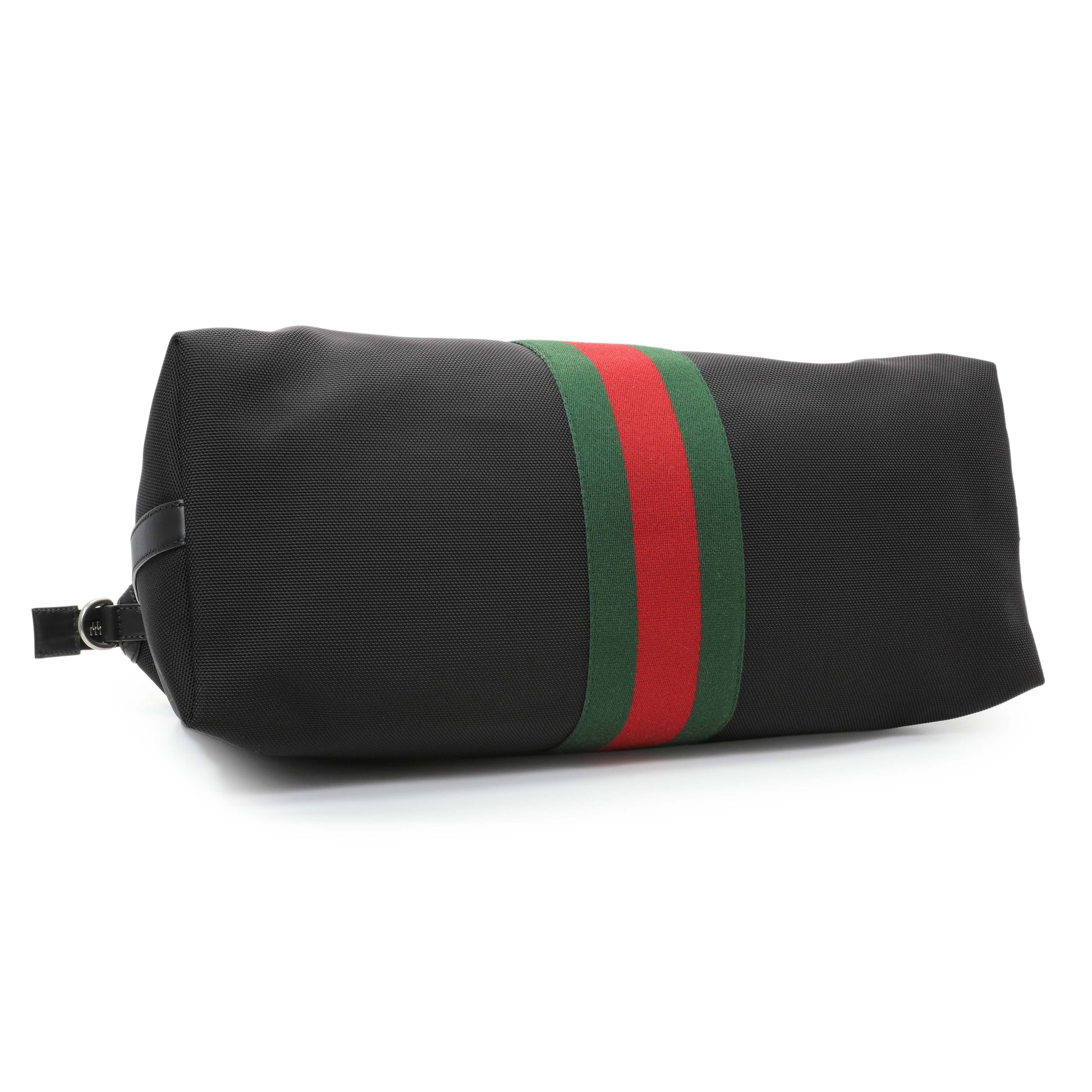 Exclusive Gucci Black Techno Canvas Web Duffle — Back View