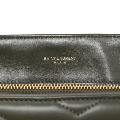 Exclusive Saint Laurent Calfskin Y Quilted Monogram Medium Loulou Chain Satchel — Alternate View 9