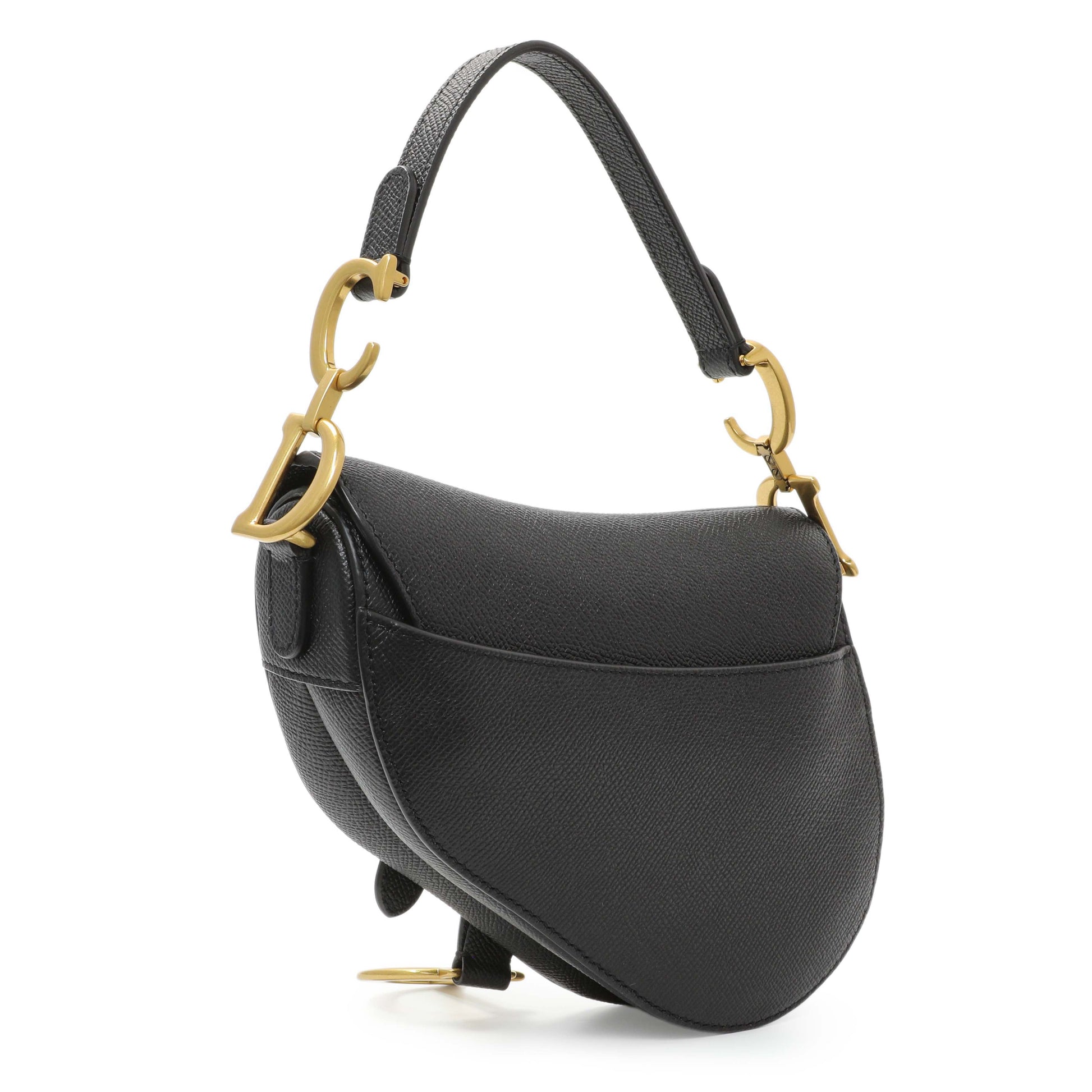 Exclusive Christian Dior Grained Calfskin Mini Saddle Bag — Side View