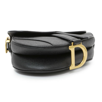 Exclusive Christian Dior Grained Calfskin Mini Saddle Bag — Back View