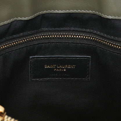 Exclusive Saint Laurent Calfskin Y Quilted Monogram Medium Loulou Chain Satchel — Alternate View 10
