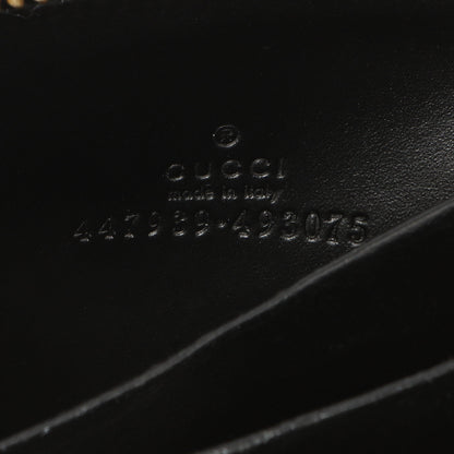Exclusive Gucci Black Guccissima Zip Around Card Case — Alternate View 9