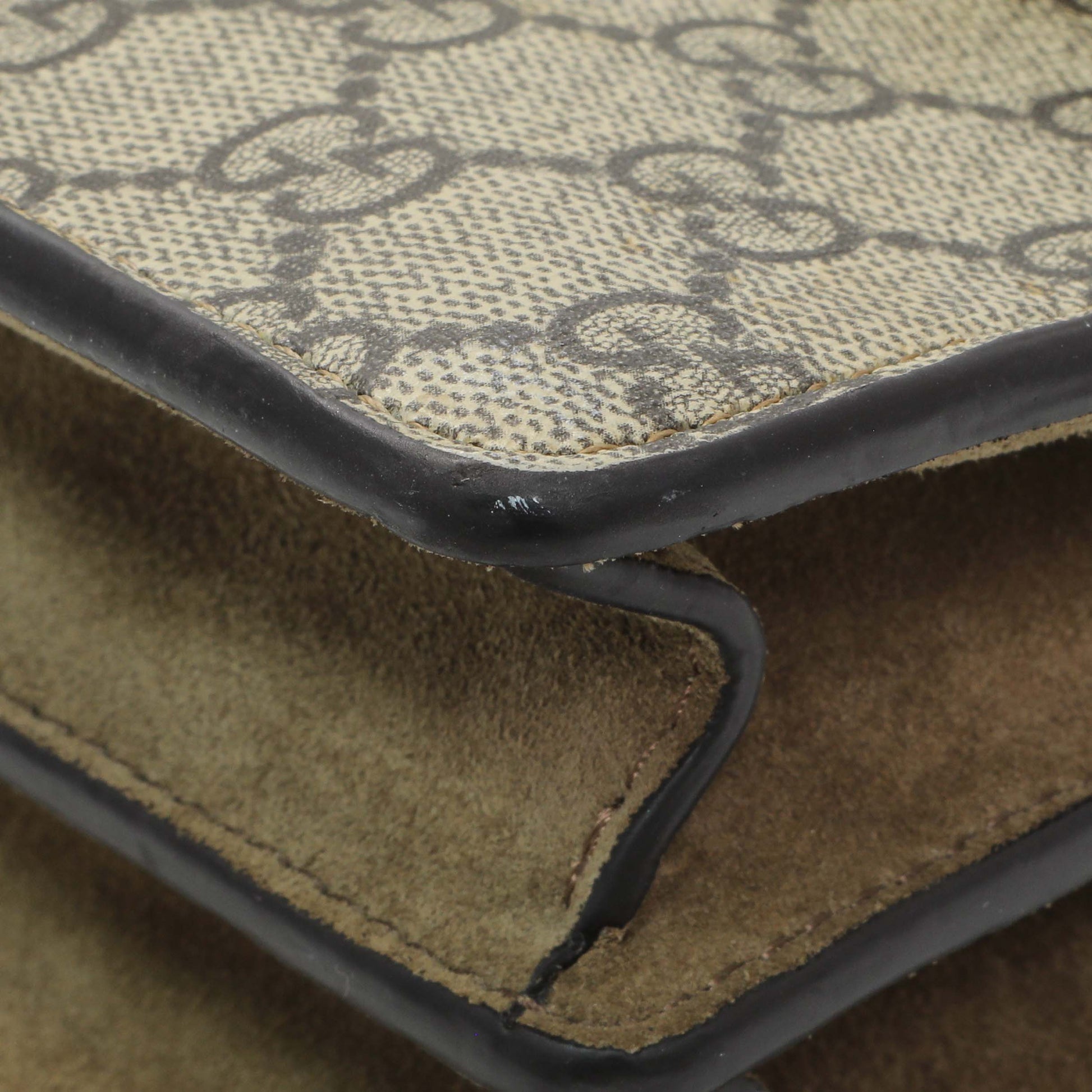 Exclusive Gucci Supreme Canvas Dionysus Flap Small — Detail View