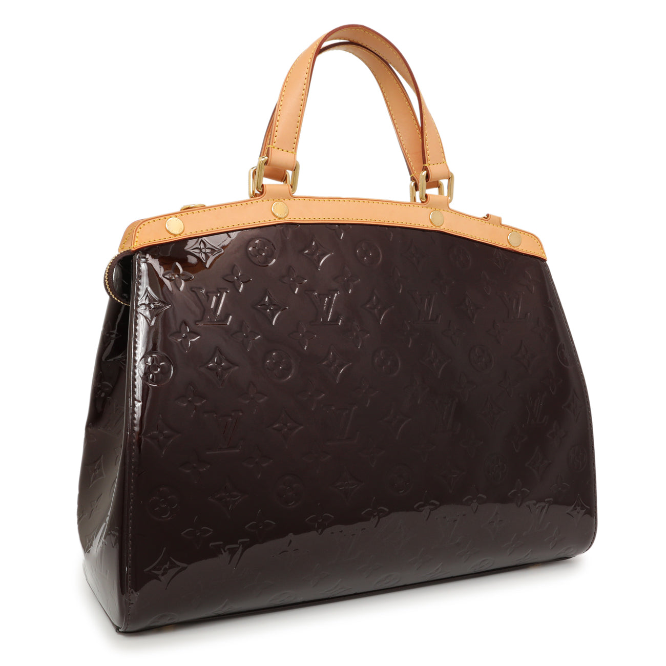 Exclusive Louis Vuitton Amarante Vernis Brea GM — Side View