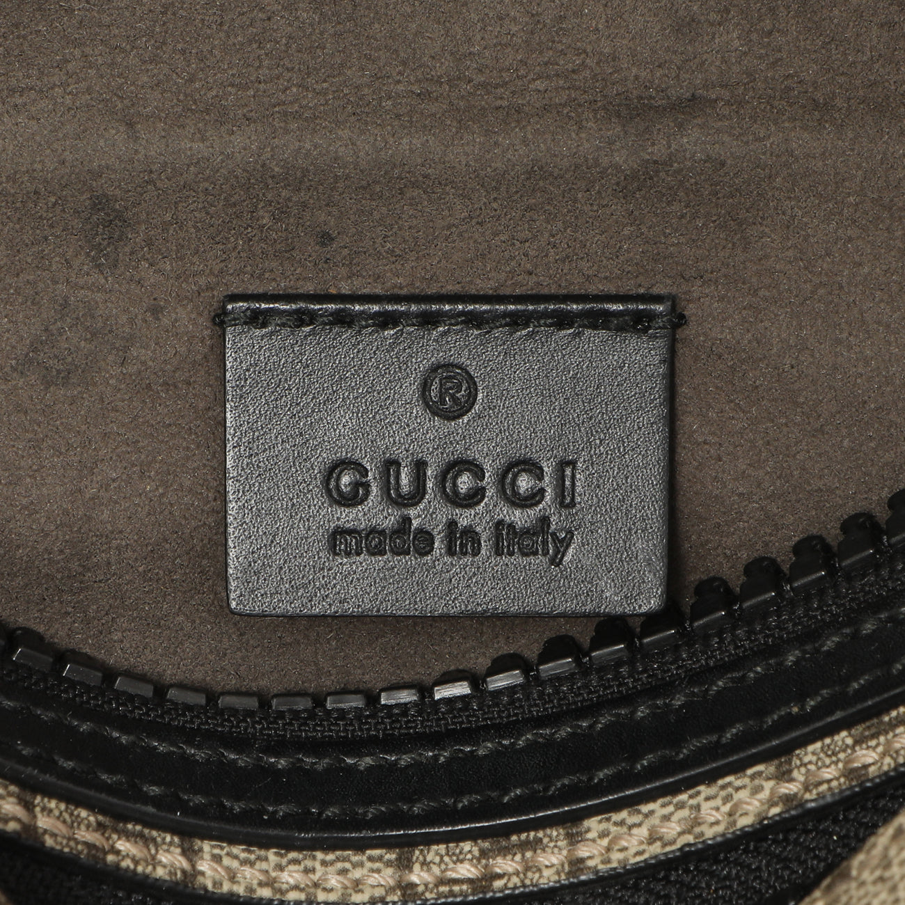 Exclusive Gucci GG Supreme Monogram Belt Bag — Detail View