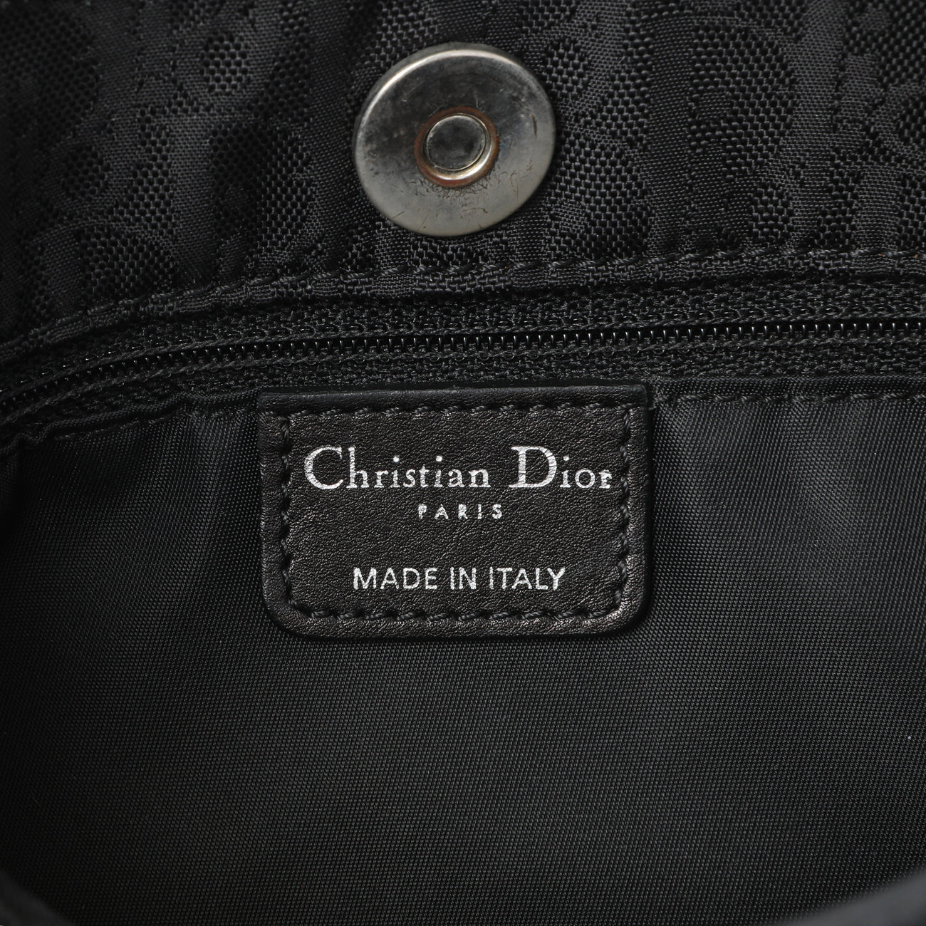 Exclusive Christian Dior Black Diorissimo Lovely Hobo — Detail View