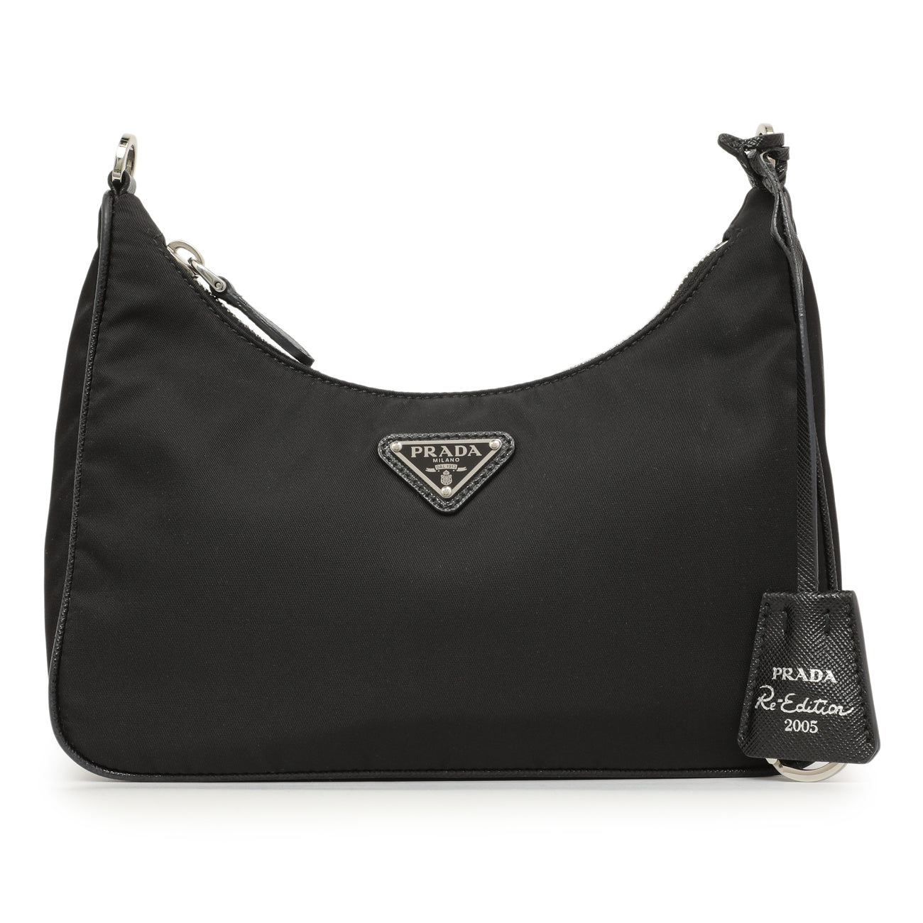Exclusive Prada Black Nylon Re-Edition 2005 Shoulder Bag — Side View