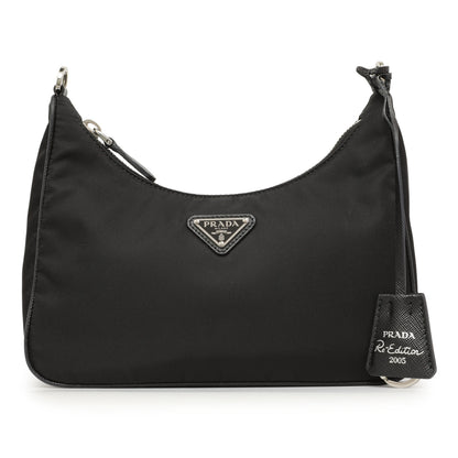 Exclusive Prada Black Nylon Re-Edition 2005 Shoulder Bag — Side View