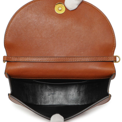 Exclusive Chloe Brown Calfskin Small Nile Bracelet Minaudiere Bag — Back View