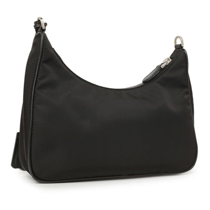 Exclusive Prada Black Nylon Re-Edition 2005 Shoulder Bag — Back View