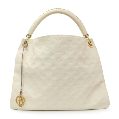 Exclusive Louis Vuitton White Empreinte Artsy MM — Front View