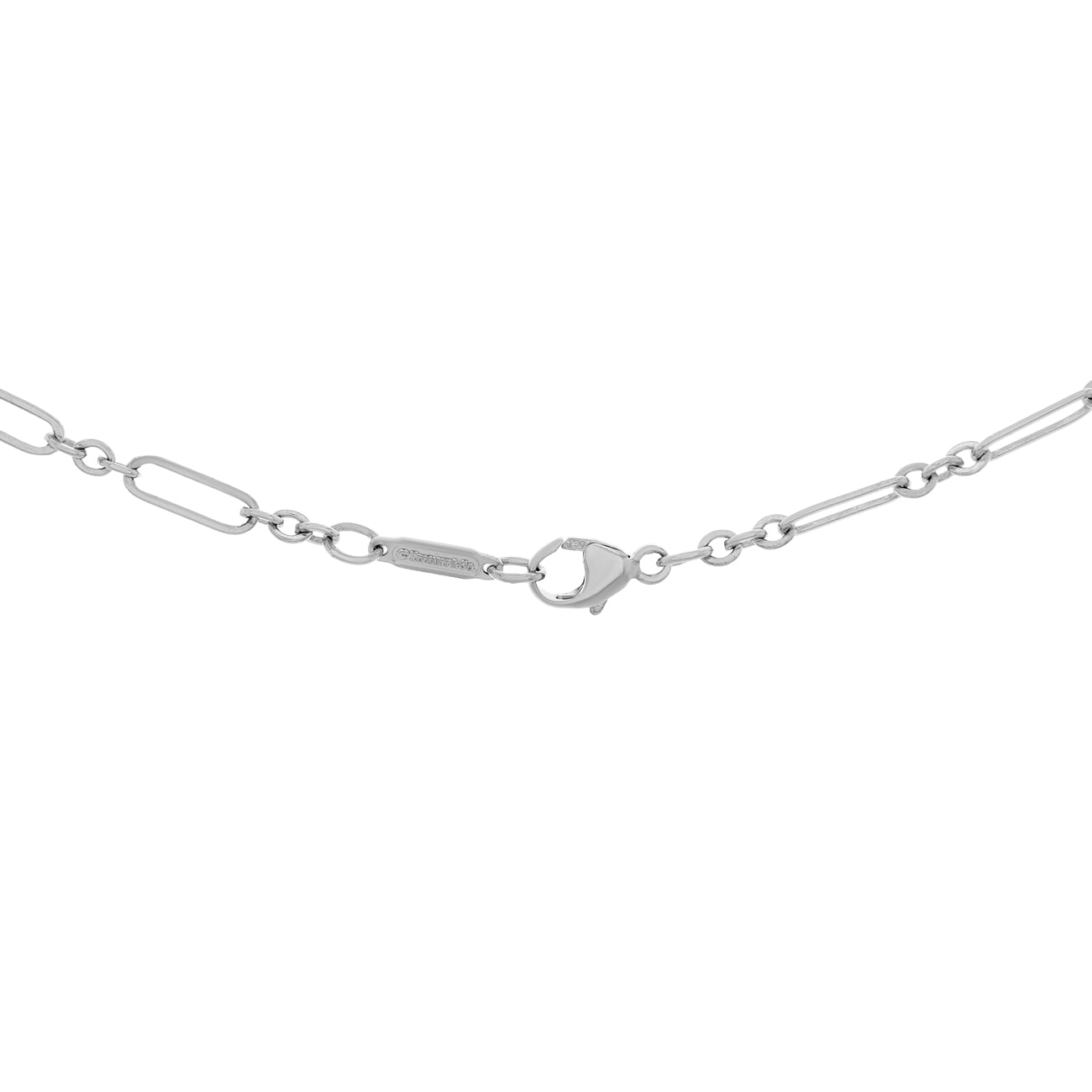 Exclusive Tiffany & Co. 18K White Gold Sentimental Heart Pendant Necklace — Side View