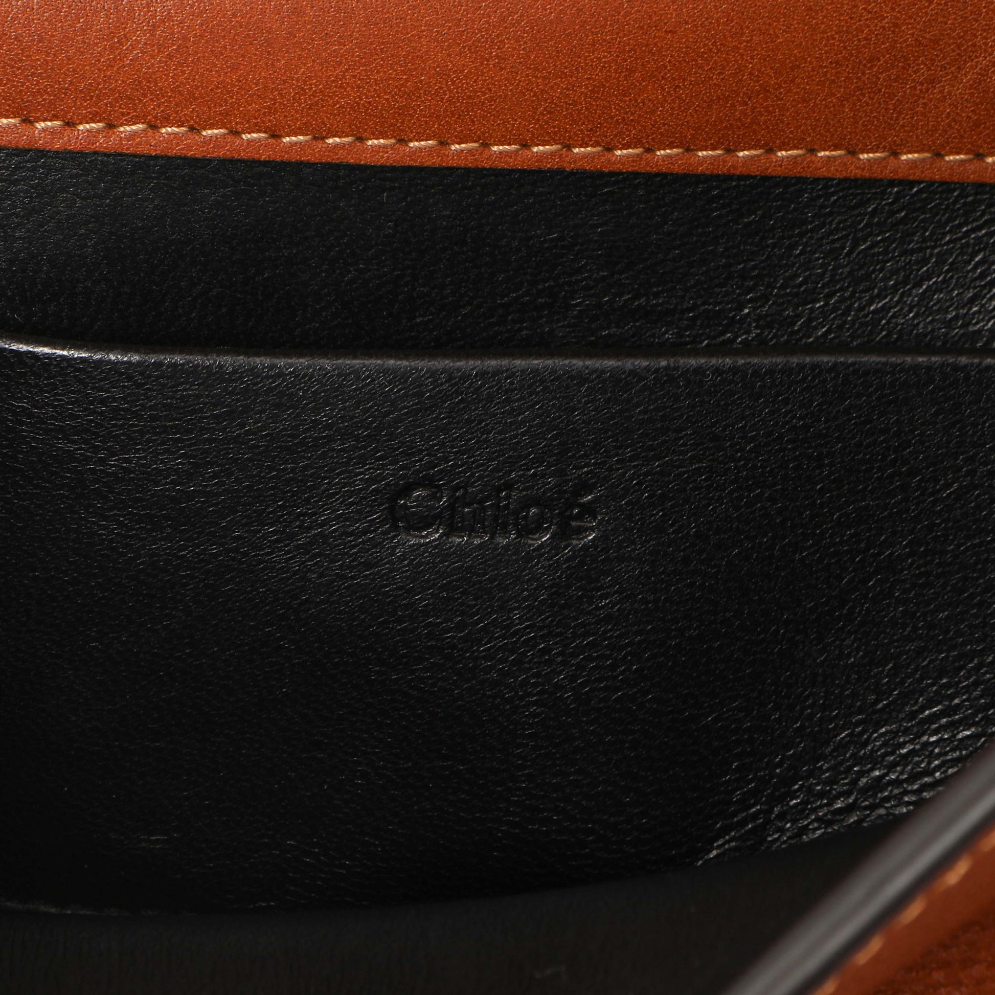 Exclusive Chloe Brown Calfskin Small Nile Bracelet Minaudiere Bag — Detail View