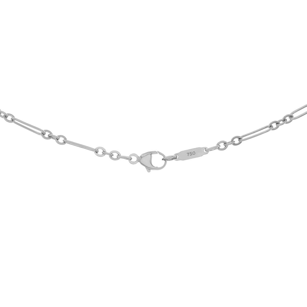 Exclusive Tiffany & Co. 18K White Gold Sentimental Heart Pendant Necklace — Back View
