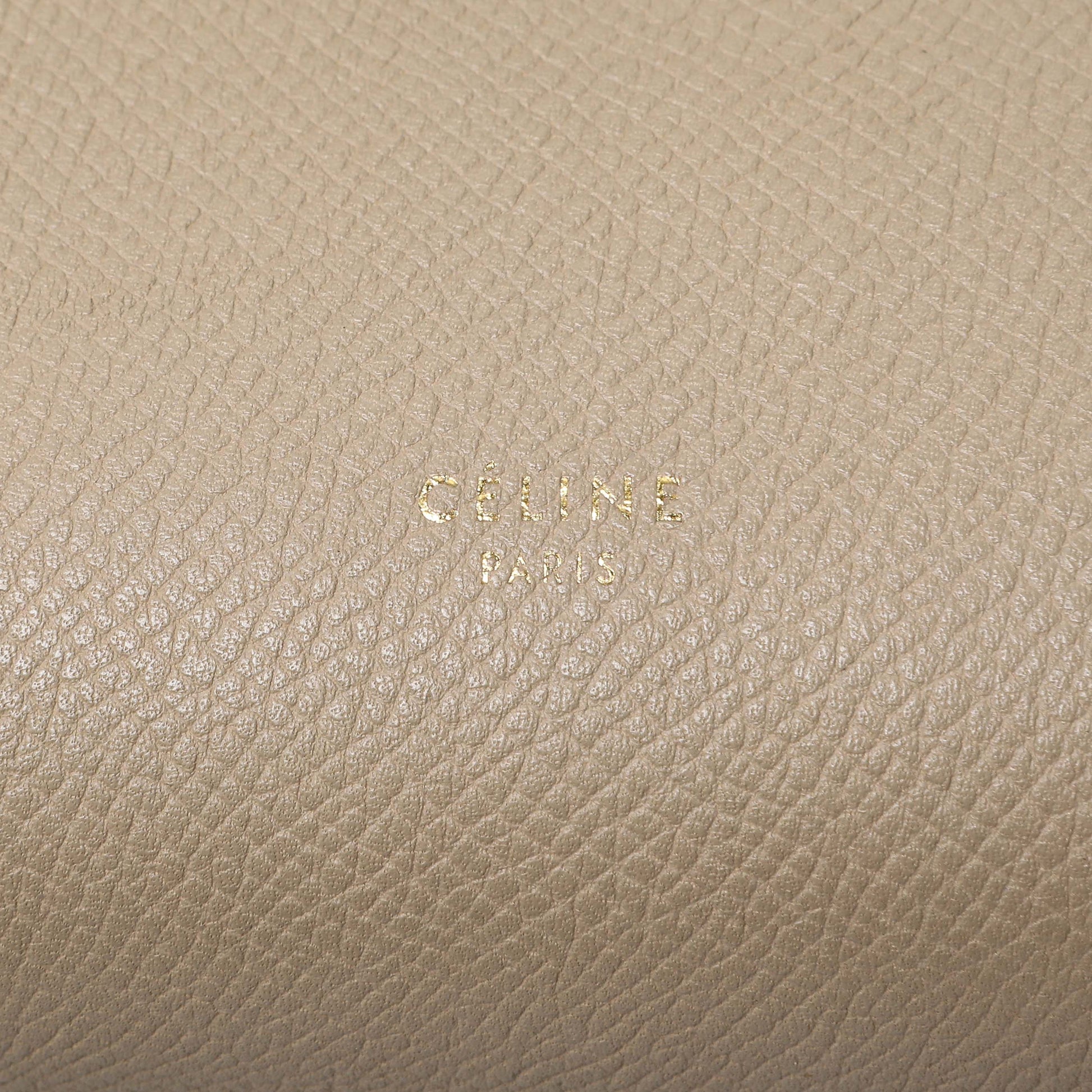 Exclusive Celine Taupe Grained Calfskin Mini Belt Bag — Alternate View 9