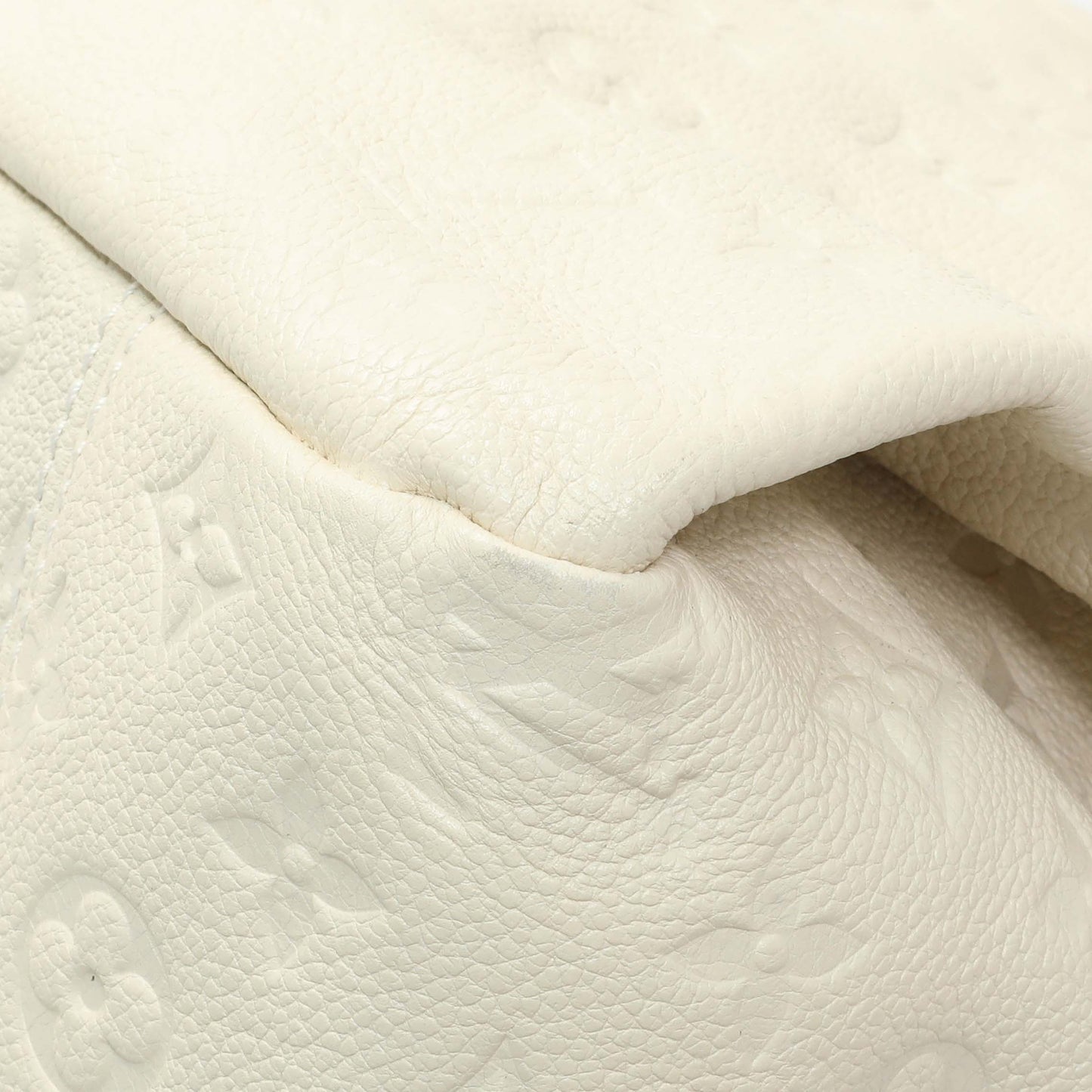Exclusive Louis Vuitton White Empreinte Artsy MM — Detail View