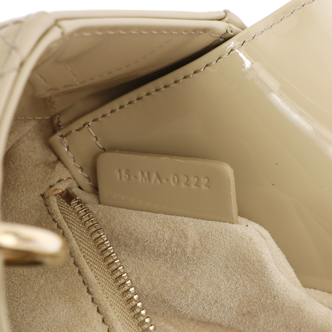 Exclusive Christian Dior Beige Patent Cannage Small Lady Dior — Lifestyle View
