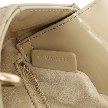 Exclusive Christian Dior Beige Patent Cannage Small Lady Dior — Lifestyle View