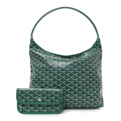 Exclusive Goyard Green Goyardine Boheme Hobo — Front View