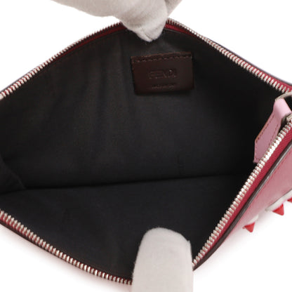 Exclusive Fendi Love Studded Vitello Liberty Zip Pouch — Top View