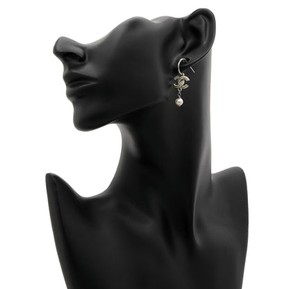 Exclusive Chanel Crystal CC Drop Earrings — Back View