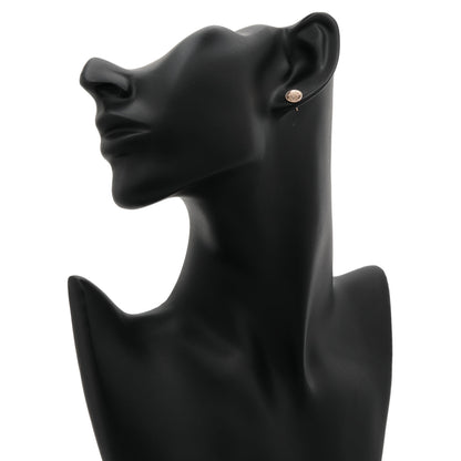 Exclusive Hermes 18K Rose Gold Ex-Libris Earrings — Back View