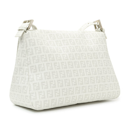 Exclusive Fendi White Zucchino Mama Baguette — Side View