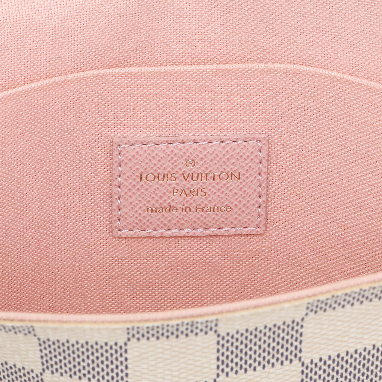 Exclusive Louis Vuitton Damier Azur Pochette Felicie Chain Wallet — Detail View