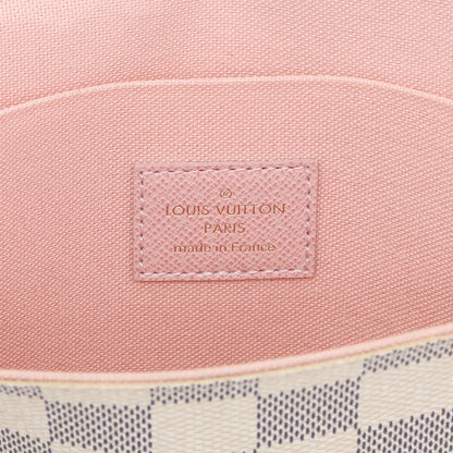 Exclusive Louis Vuitton Damier Azur Pochette Felicie Chain Wallet — Detail View