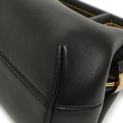 Exclusive Fendi Black Shiny Nappa Small Fendi First — Detail View