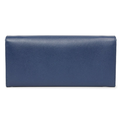 Exclusive Prada Blue Saffiano Chain Wallet — Side View