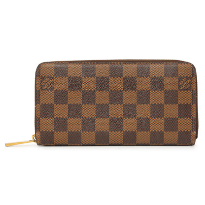 Exclusive Louis Vuitton Damier Ebene Zippy Wallet — Front View
