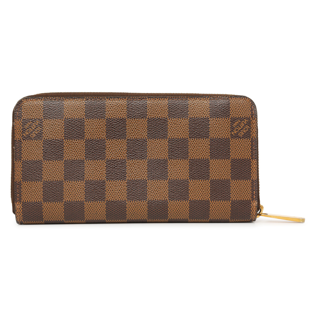 Exclusive Louis Vuitton Damier Ebene Zippy Wallet — Side View