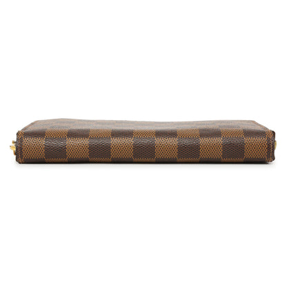Exclusive Louis Vuitton Damier Ebene Zippy Wallet — Back View